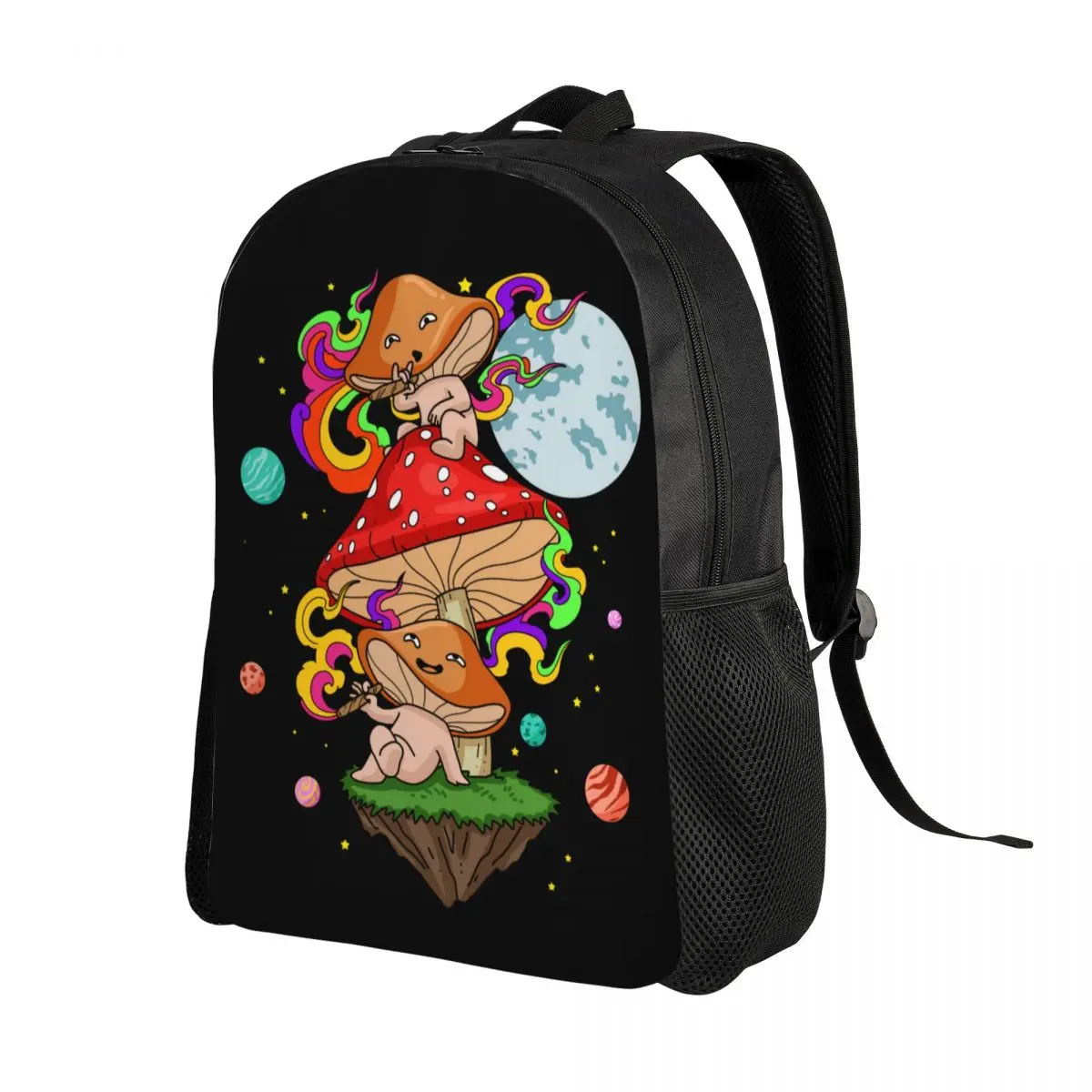 Shrooms Magic Mushroom Backpack for Men Women School College Students Bookbag Fits 15 Inch Laptop Psilocybin Psychedelic Bags