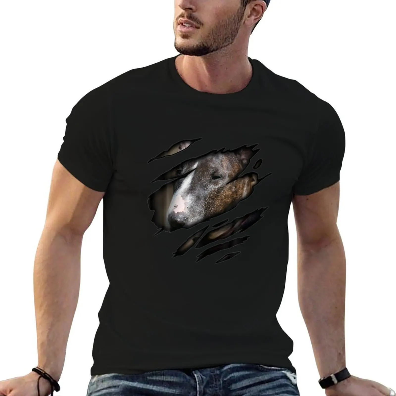 Camiseta Bullterrier in me, Dogshirt, Pedigree, camisetas para hombre, camisetas de algodón para hombre, camiseta