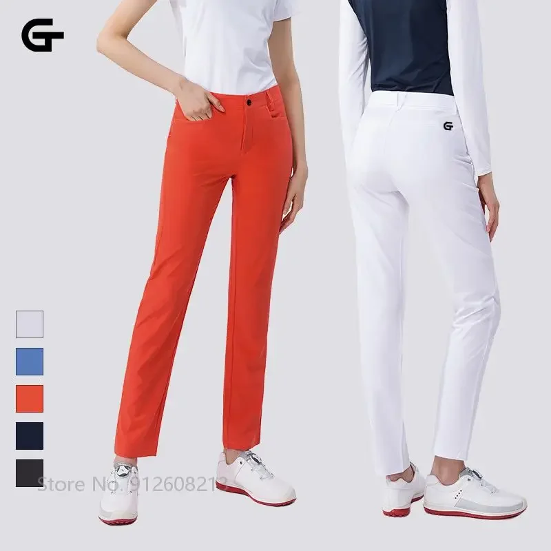 Golfist Women Sports Long Pants Female High Waist Golf Pant Ladies Casual Dry Fit Pencil Trousers Slim Breathable Bottoms XS-XXL