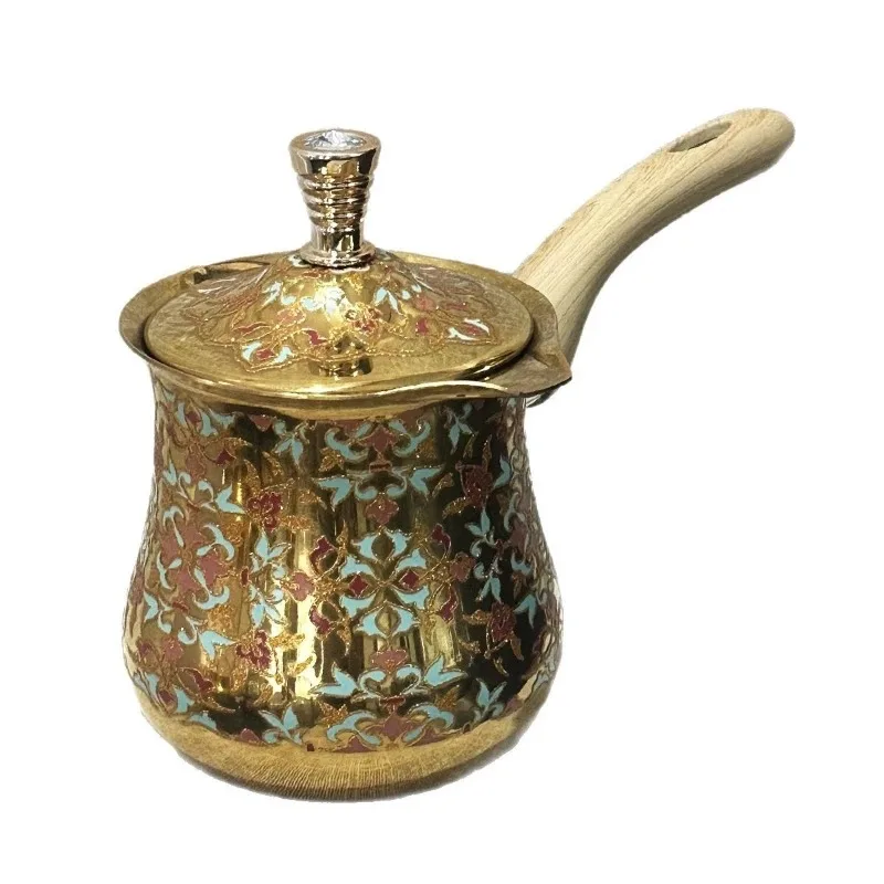 Multifunctional coffee pot can be heated around the stove, night talk, milk tea beard handle set