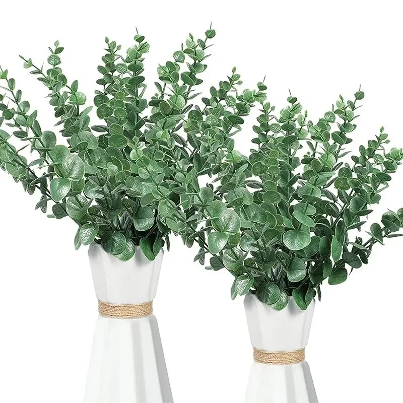 

6/12pcs Eucalyptus Stems Artificial Eucalyptus Leaves for Home Flowers Bouquet Centerpiece Wedding Decoration Christmas Decor