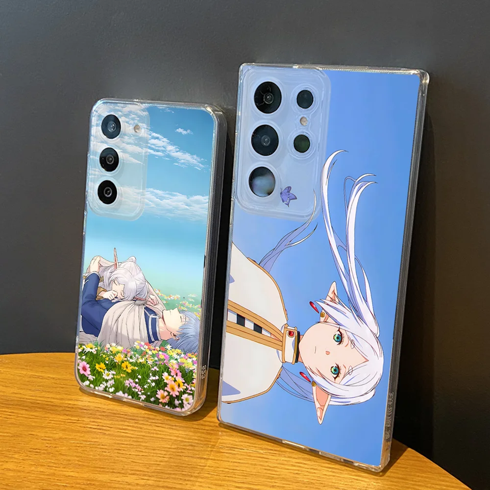 

F-Frieren Himmel Phone Case Silicone For Samsung S30,23,21,22,20 FE lite,S10,9,PIus Note20ultra Soft Transparent