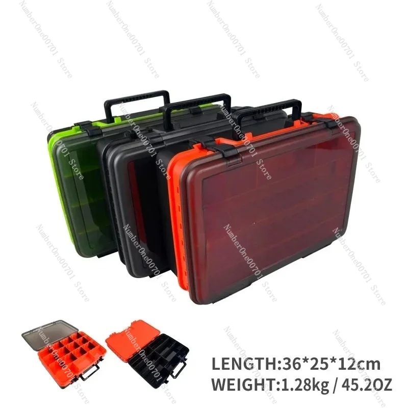 Large Thickening Fishing Tackle Box Plastic Organizer Lure Tool Case Double Layer Hooks Storage Jigs Boxes