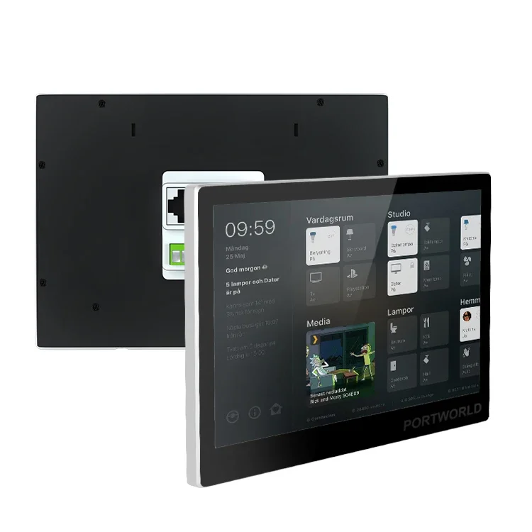 

Smart Home Automation 10 Inch IPS Touch Screen Landscape Display Android AIO POE Tablet Inwall Mount