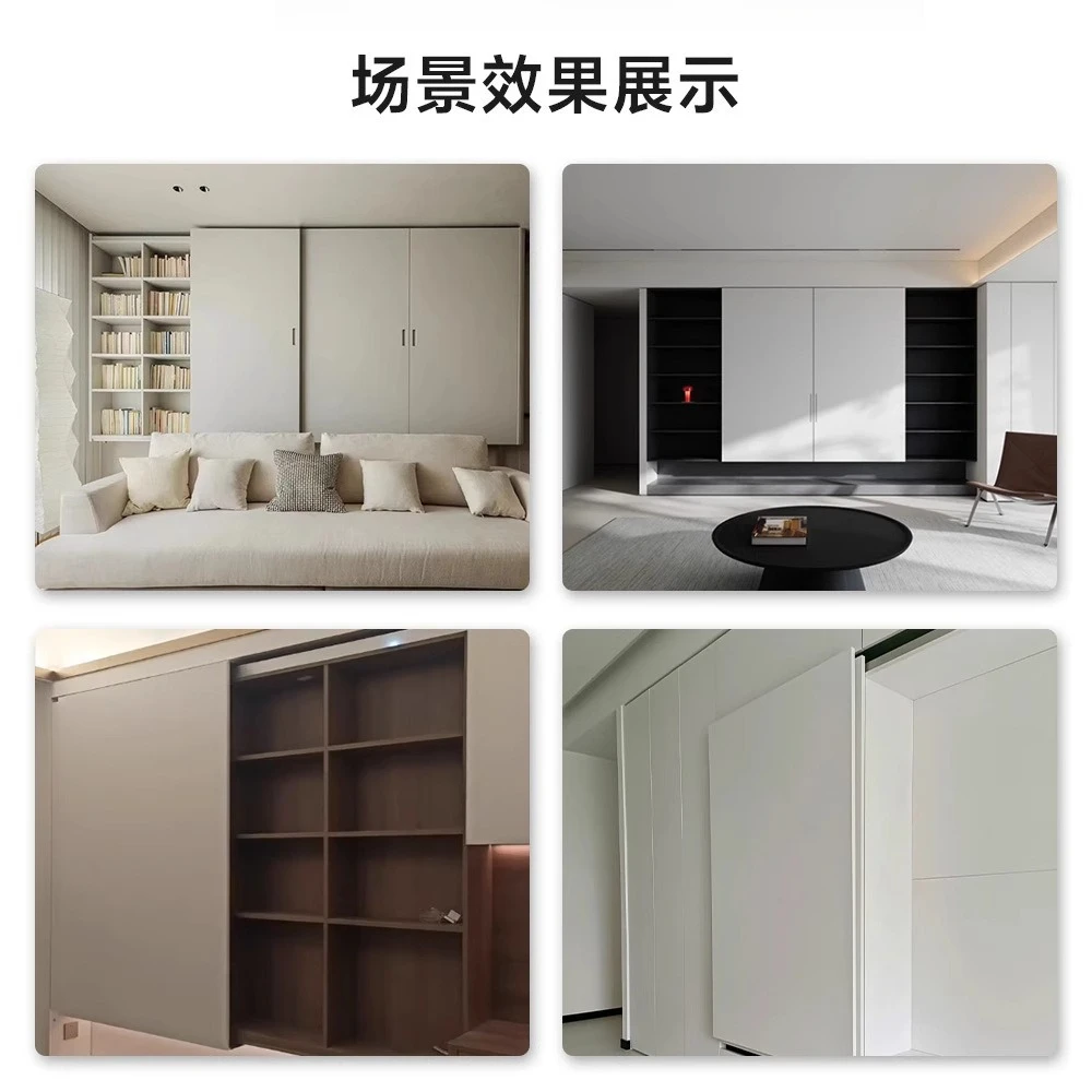 sliding door, track display, bookcase, external hanging, sliding door, slide rail, pulley, full set of hardware accessories