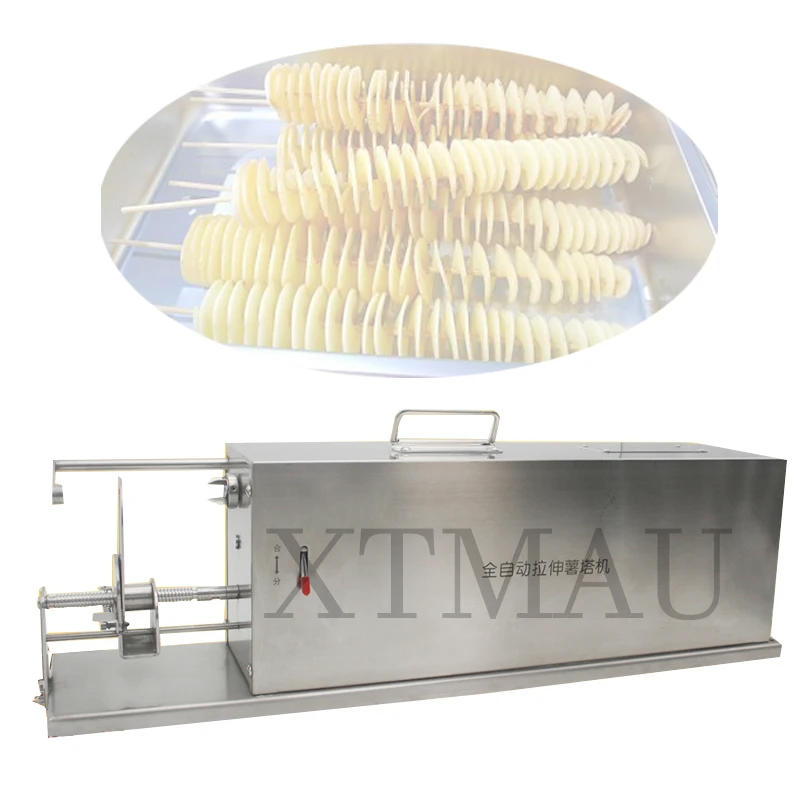 Stainless Steel Twisted Carrot Potato Chip Tower Machine Potato Spiral Cutter Machine Full Automatic Tornado Potato Tower Make