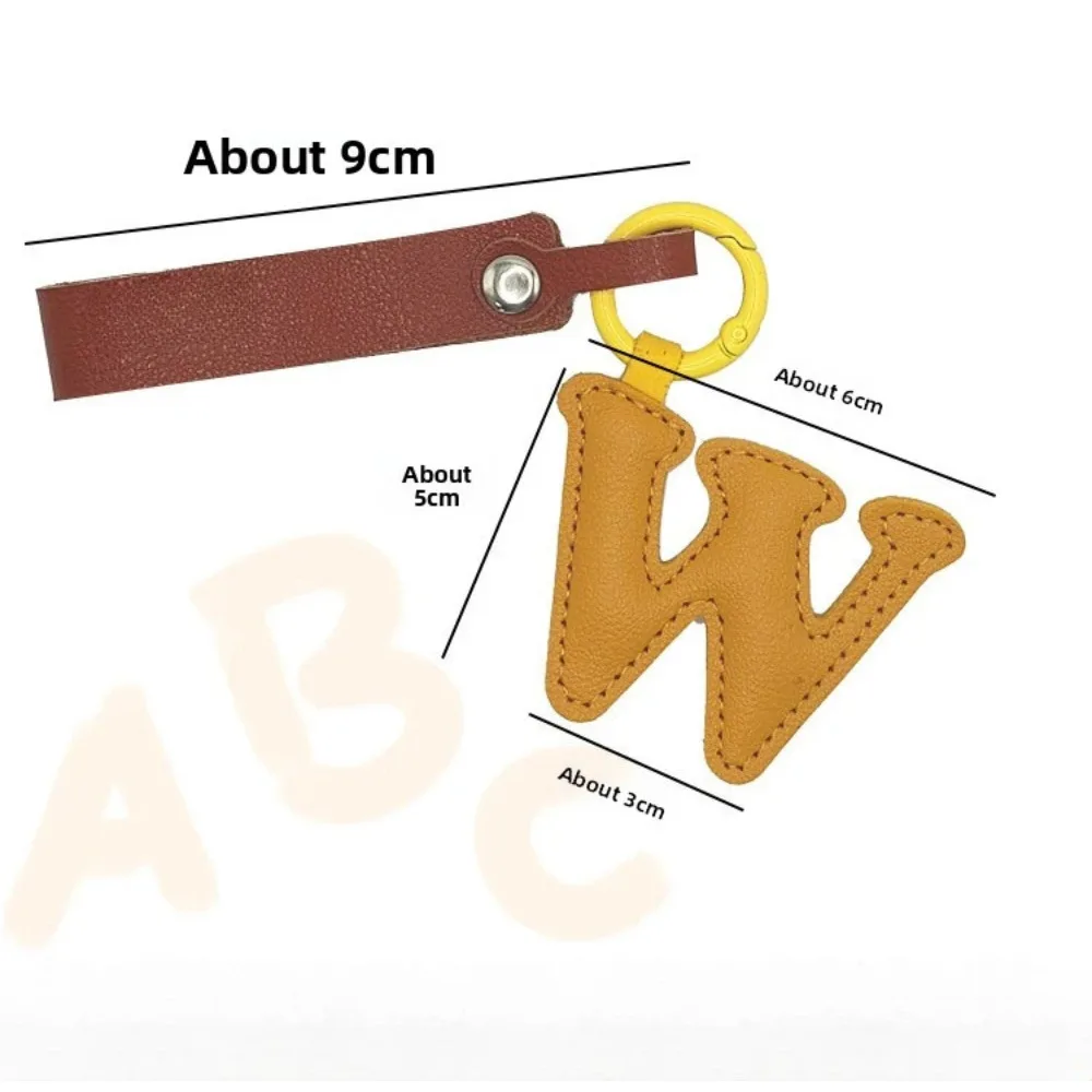 Charms 26 Initial Letter Keyring Set, Alphabet PU Leather Gift