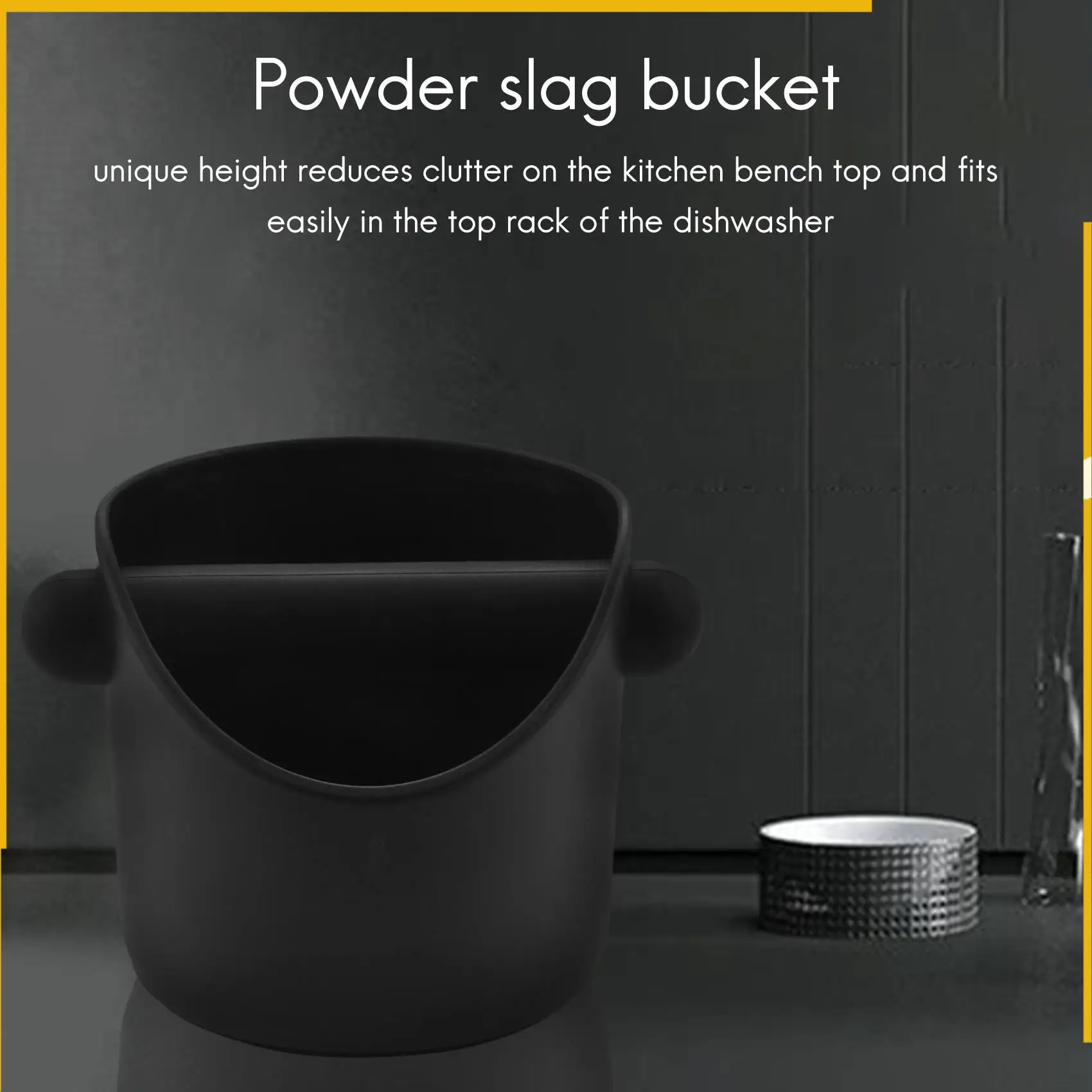 A92P コーヒーグラインドノックボックスとエスプレッソダンプビン (ブラック)