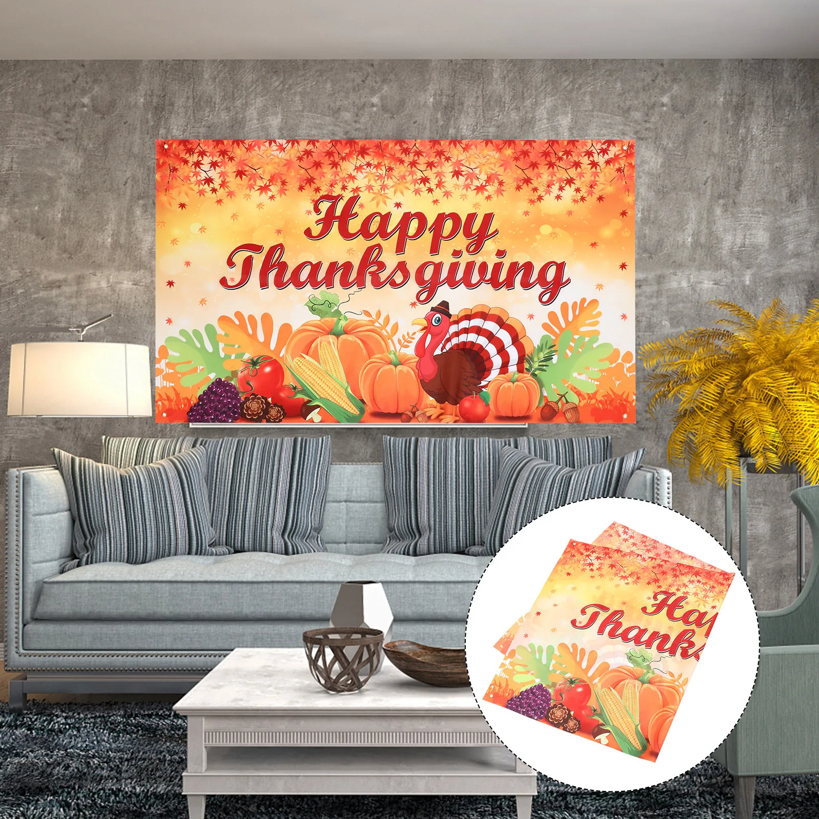 

Thanksgiving Backdrop Background Cloth For Photography Home Wall Decor Party Festival Hanging Banner Decorative Prop
