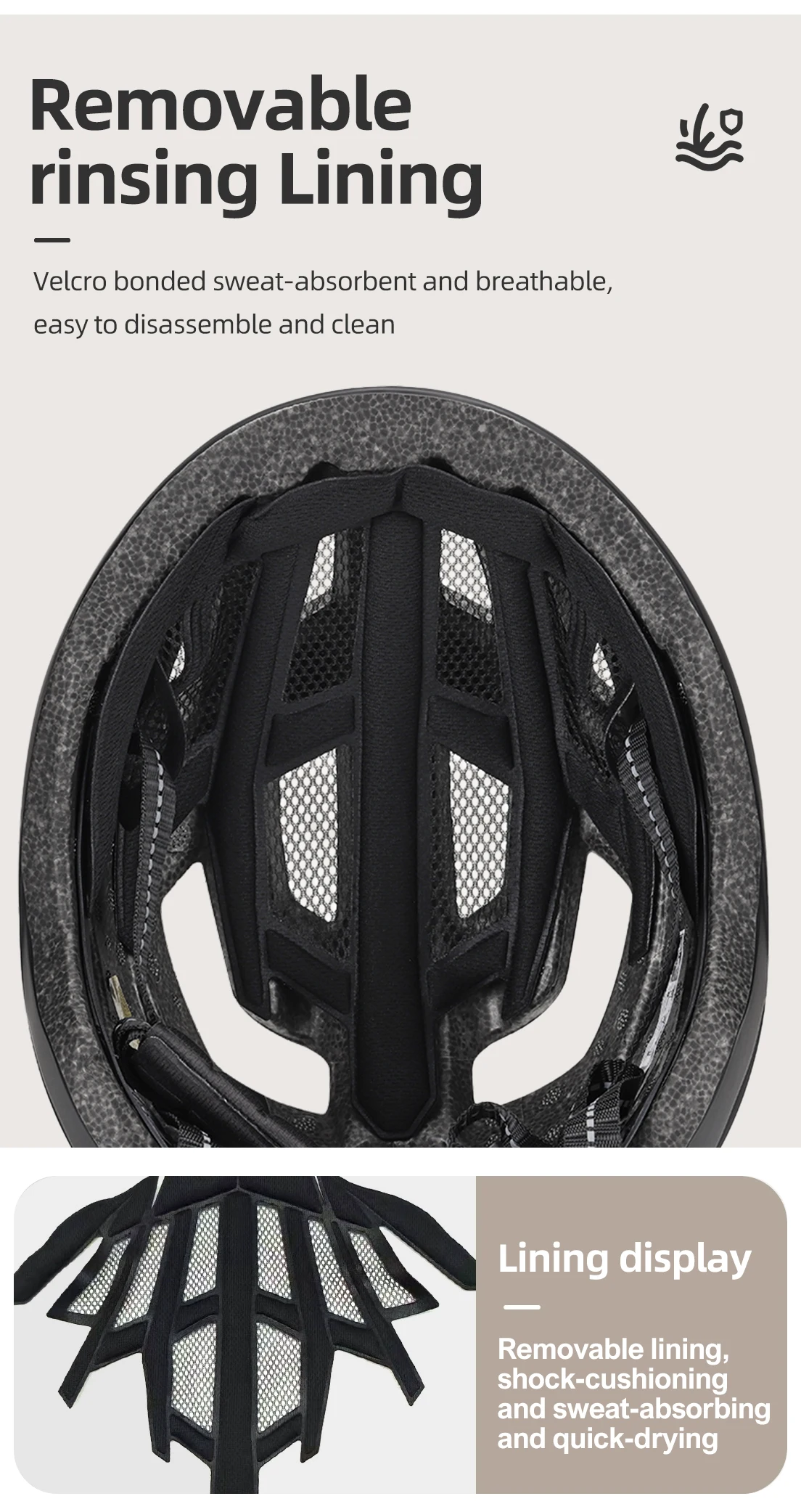 Eastinear Hochwertiger Fahrradhelm, ultraleicht, atmungsaktiv, für Herren und Damen, für Straßen- und Bergfahrten, Sicherheitsausrüstung für den Außenbereich – Detail 7