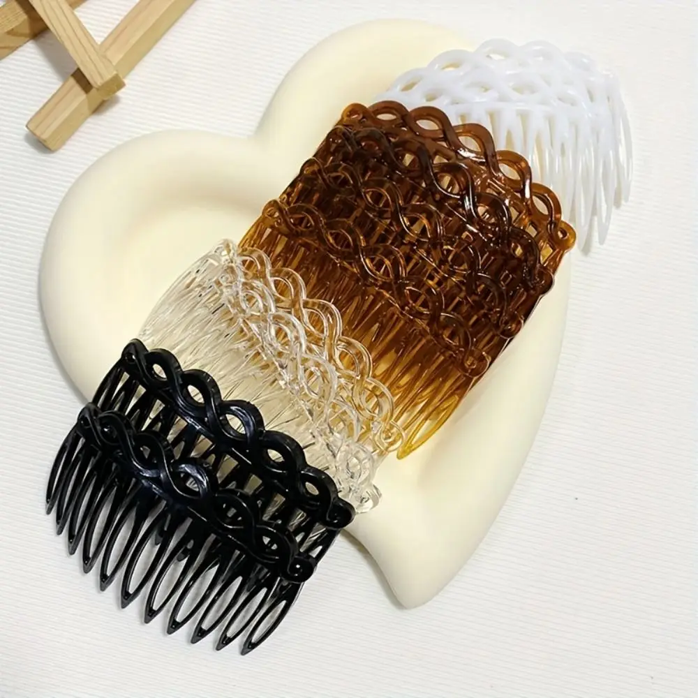 11 Teeth Simple Hair Clip Combs Straight Teeth Plastic Inserted Combs Versatile French Hair Accessories Bridal Wedding