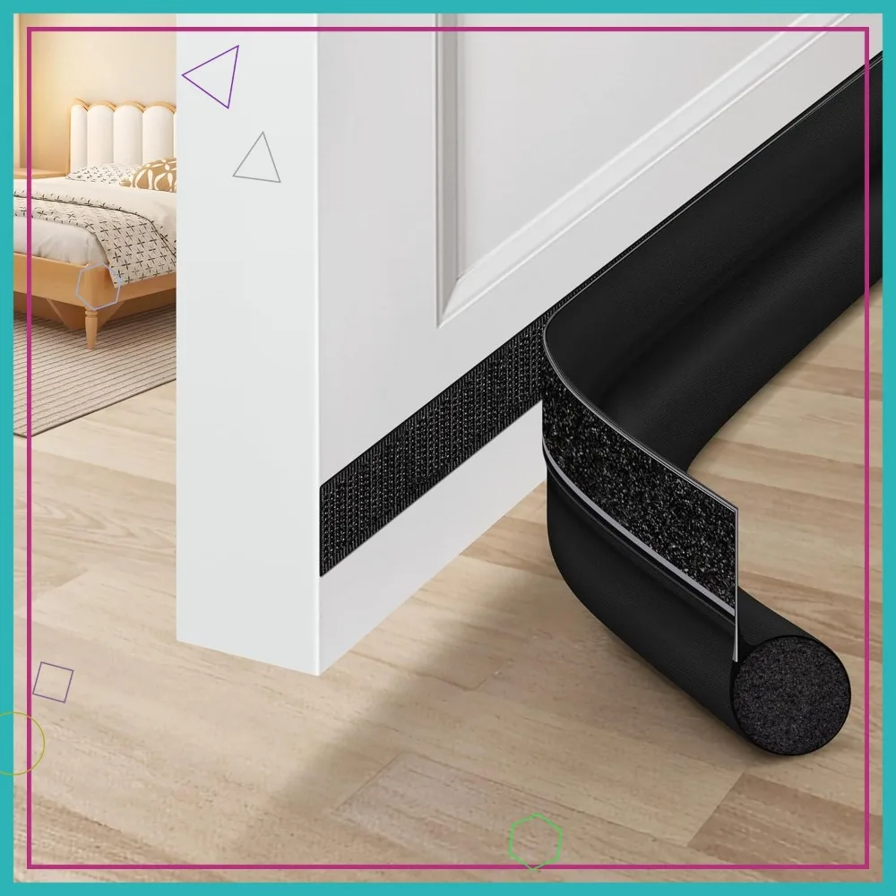 Protector de Puerta Ajustable de 36 Pulgadas, Color Negro - Burlete para la Parte Inferior de las Puertas, Tira de Sellado