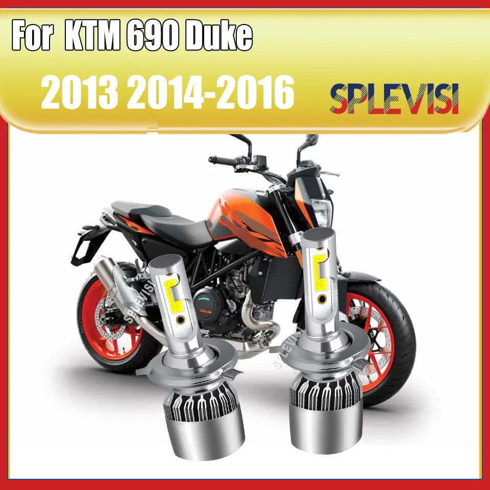 

9-16v Universal Fit for Vehicles with H4 Socket Motorcycle Headlight For KTM 690 Duke 2013 2014 2015 2016
