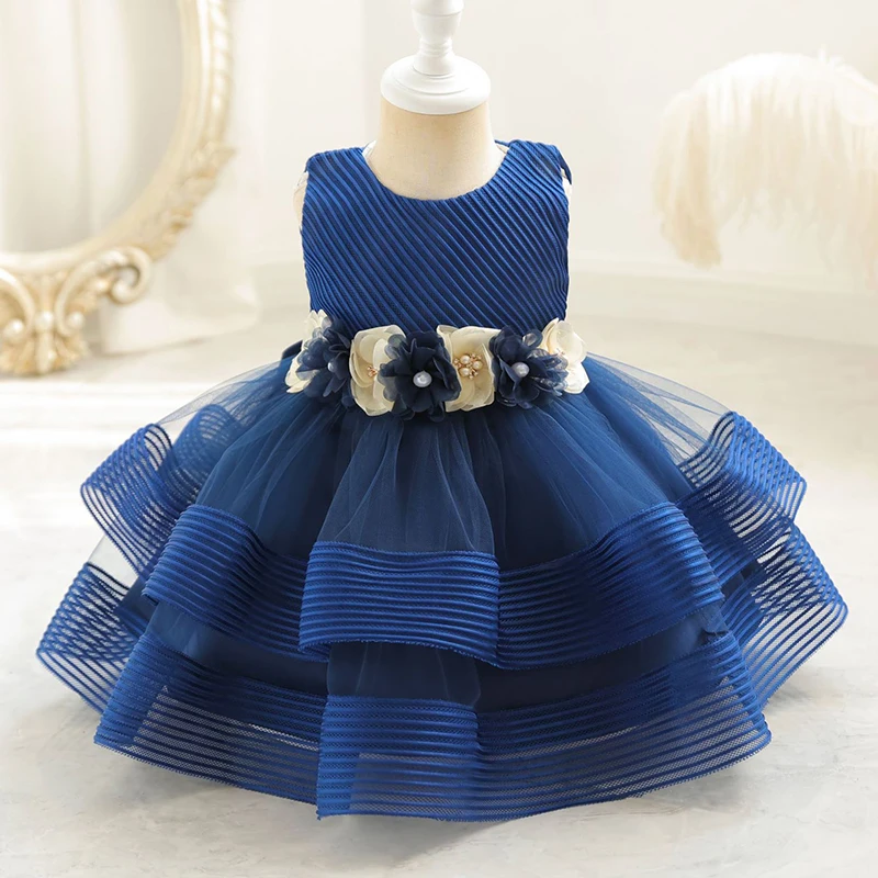 Baby Mädchen Prinzessin Kleid Geburtstag ersten Jahrestag Kleid niedlichen Blumen kleid Hochzeits feier Spaziergang Show Klavier Performance-Kleid