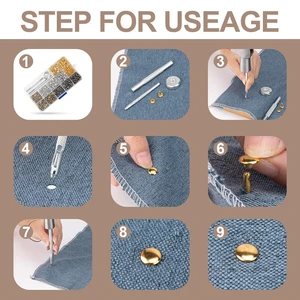 480/360/240 pieces leather rivets double lid tubular tubular metal pins with drilling pliers fixing set for handcrafted diy rep rivets 10 Main Sales Rivets - №9