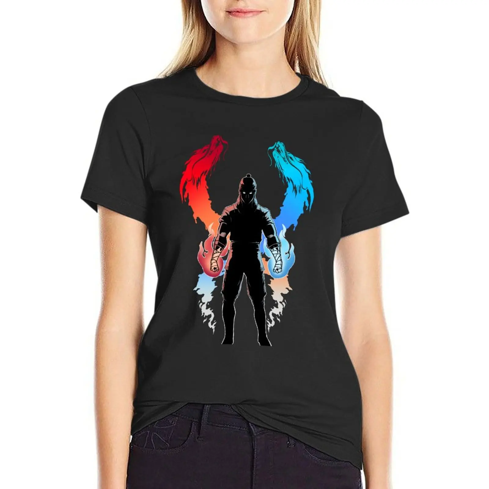 Fire God Liu Kang (Shadowed #2) T-Shirt graphics blanks t shirts for Women graphic