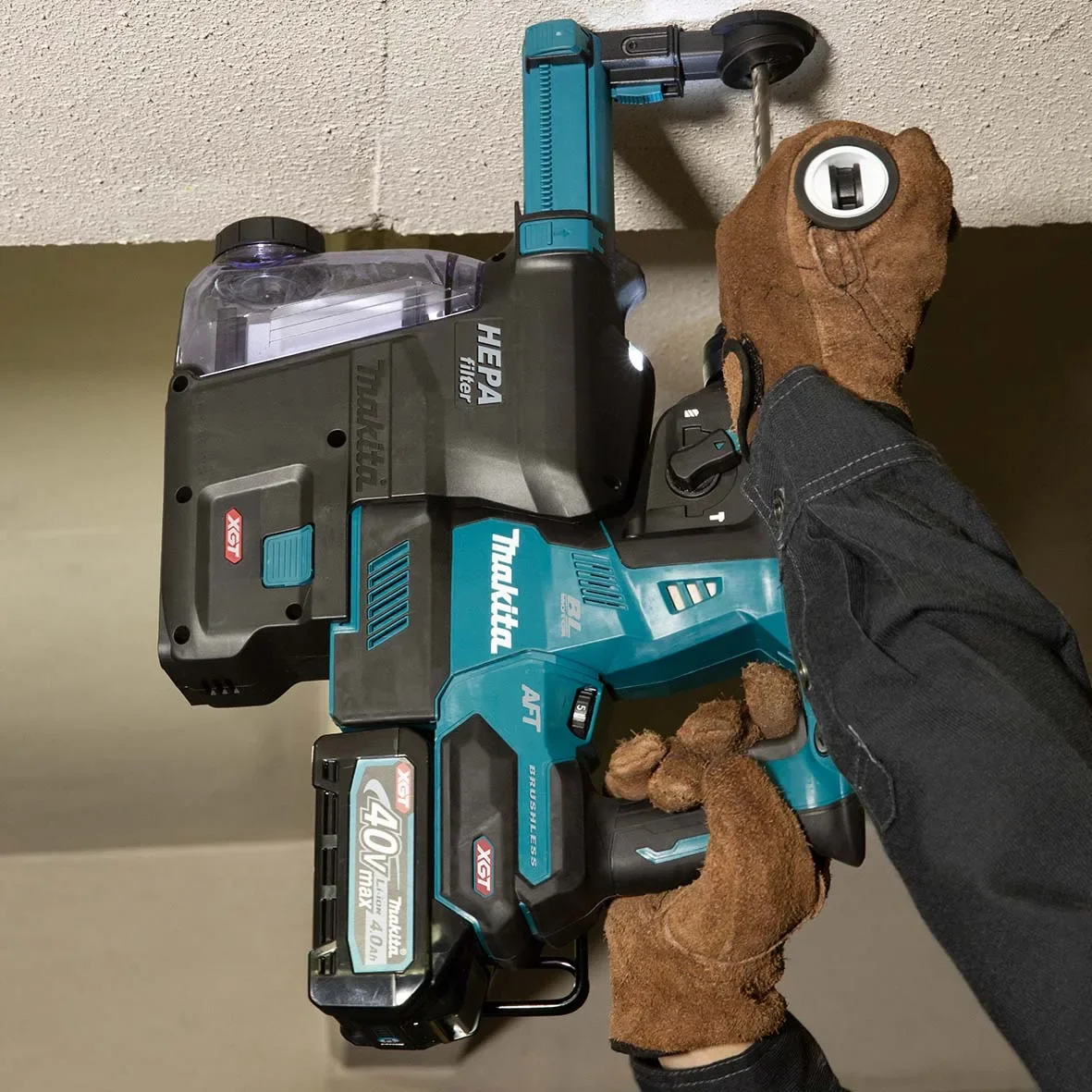 Makita HR001GZ Brushless Cordless AWS*28mm Rotary Hammer-SDS-Plus 40V XGT Lithium Power Tools DX12 980RPM 5000IPM 2.8J