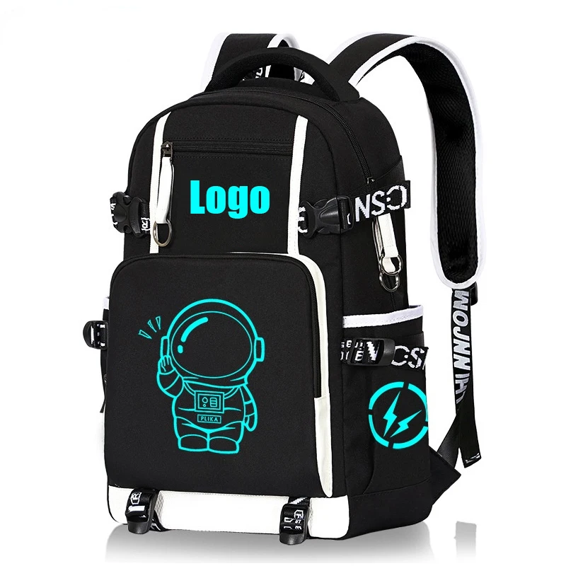 

Night Glow Backpack For Teenager Nylon Waterproof Large Capacity Cartoon Fluorescent Schoolbag For Boys Backpacks New Mochila