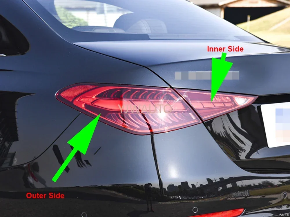 For Mercedes-Benz W206 C-Class 2021 2022 2023 Taillight Cover Car Taillamp Lens Glass Rear Lampshade Brakelights Shell