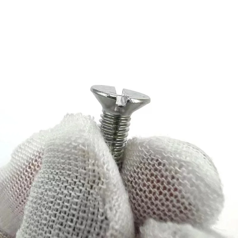 10/50pc M1.6 M2 M2.5 M3 M4 M5 M6 304 A2-70 stainless steel GB68 Metric Threaded Slotted Flat Countersunk Head Machine Screw Bolt