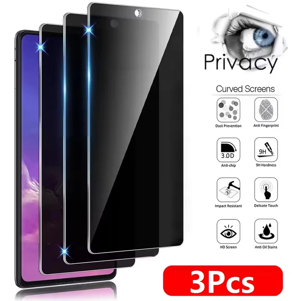 Anti-Peeping Tempered Glass Screen Protector For Samsung Galaxy S25 Ultra S24 FE S21 S23 S22 Samsung A17 A07 A56 A55 A36 5G A26
