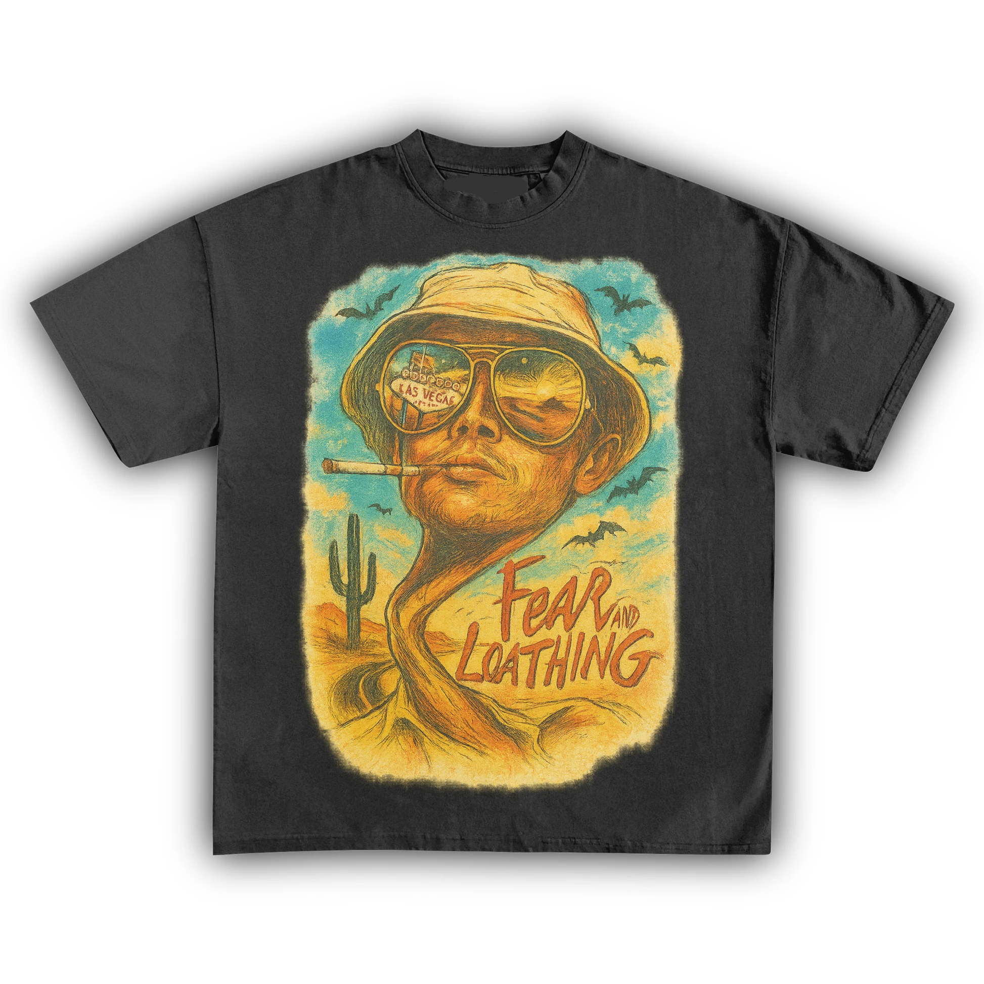 2026 Fear and Loathing in Las Vegas Retro 90s Comedy T Shirt for Men Women Vintage Hunter S Thompson Graphic Tee Streetwear