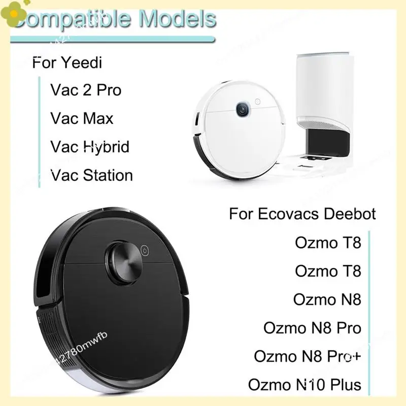 LDHL Replacement Parts For Ecovacs Deebot Ozmo T8/T8 Aivi/N8/N8 Pro Plus Robot Vacuum Cleaner Main Brush Side Brush Filter