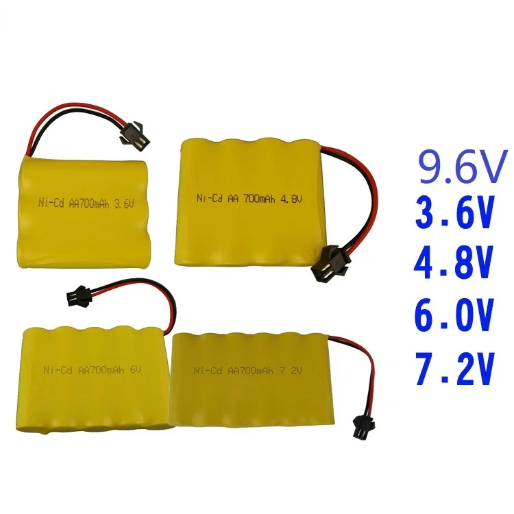 3.6V 4.8V6V7.2V 9.6V NI-MH NI-CD Battery 700mAh for RC Toys Cars Trucks Tank Guns Parts