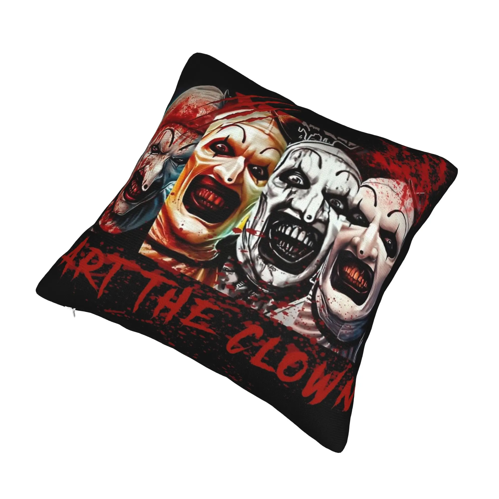 Art The Clown Bloody Terrifier Pillowcase Printing Cushion Cover Decoration  Throw Pillow Case Cover Seat Zipper 45*45cm