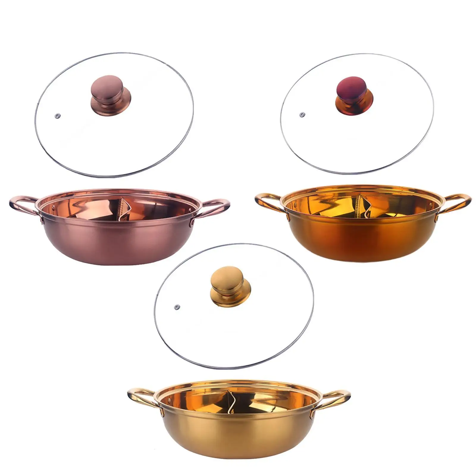 Panela quente com divisor, fácil de limpar, multifuncional, pote divisor, sabor duplo, para festa, casa, acampamento, casa, restaurante