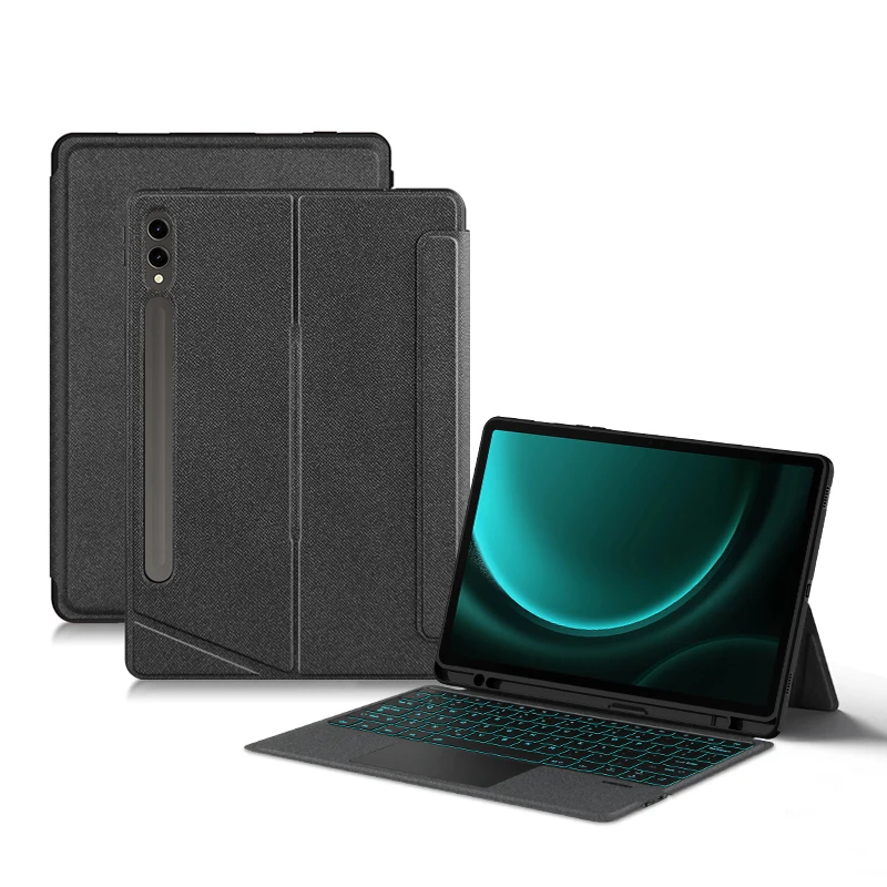 Imagem -06 - Trackpad-capa de Teclado Magic para Samsung Galaxy Tab s9 fe Plus 12.4 s9 Mais Capa para Tablet com Suporte de Caneta 2023