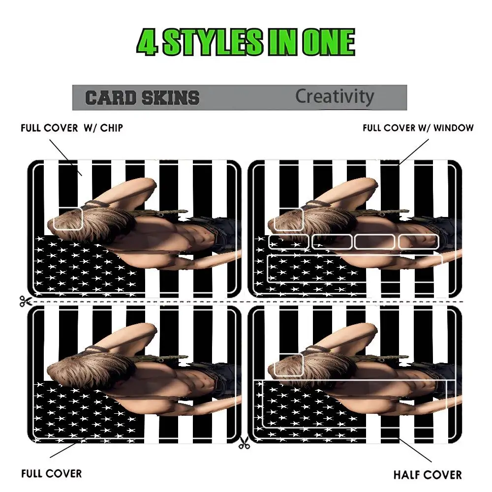 L-Leon S K-Kennedy Credit Debit Card Stickers Anime Diy Waterproof Sticker Film Tape Skin for Small Chip