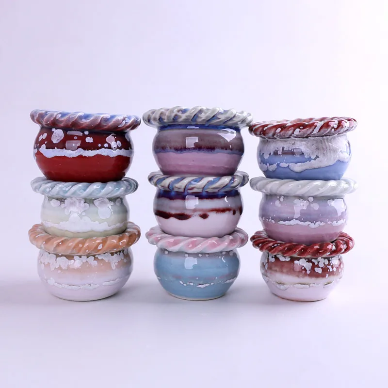 

Цзиндэчжэнь, высокая температура, лед, треснувший градиент, снежинка, глазурь, цветочный горшок для суккулентных растений