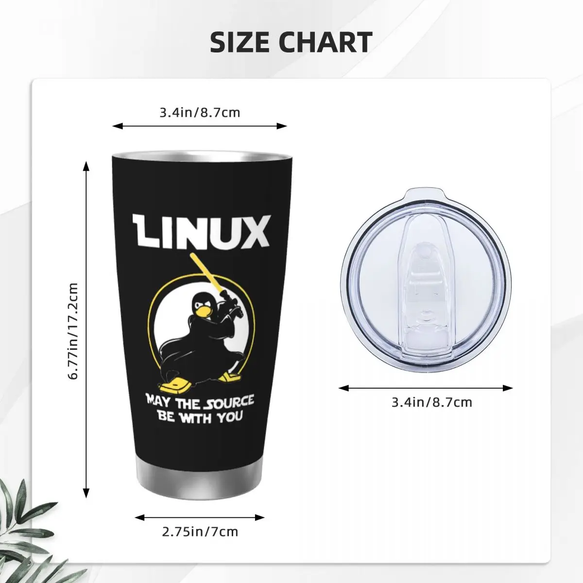 Linux May Source Tumbler Vacuum Insulated Penguin Programmer Developer Nerd Coffee Cups with Lid Straw Car Mugs Water Bottle
