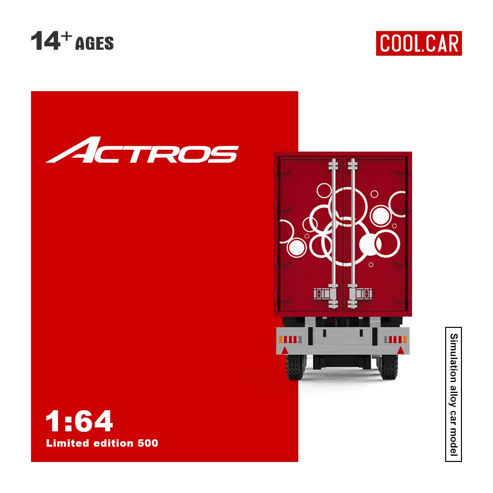 *Vorbestellung* Cooles Auto 1:64 Red Container Truck Fast Food Catering Malerei Simulation Legierung Automodell für Sammlung & Display & Geschenk
