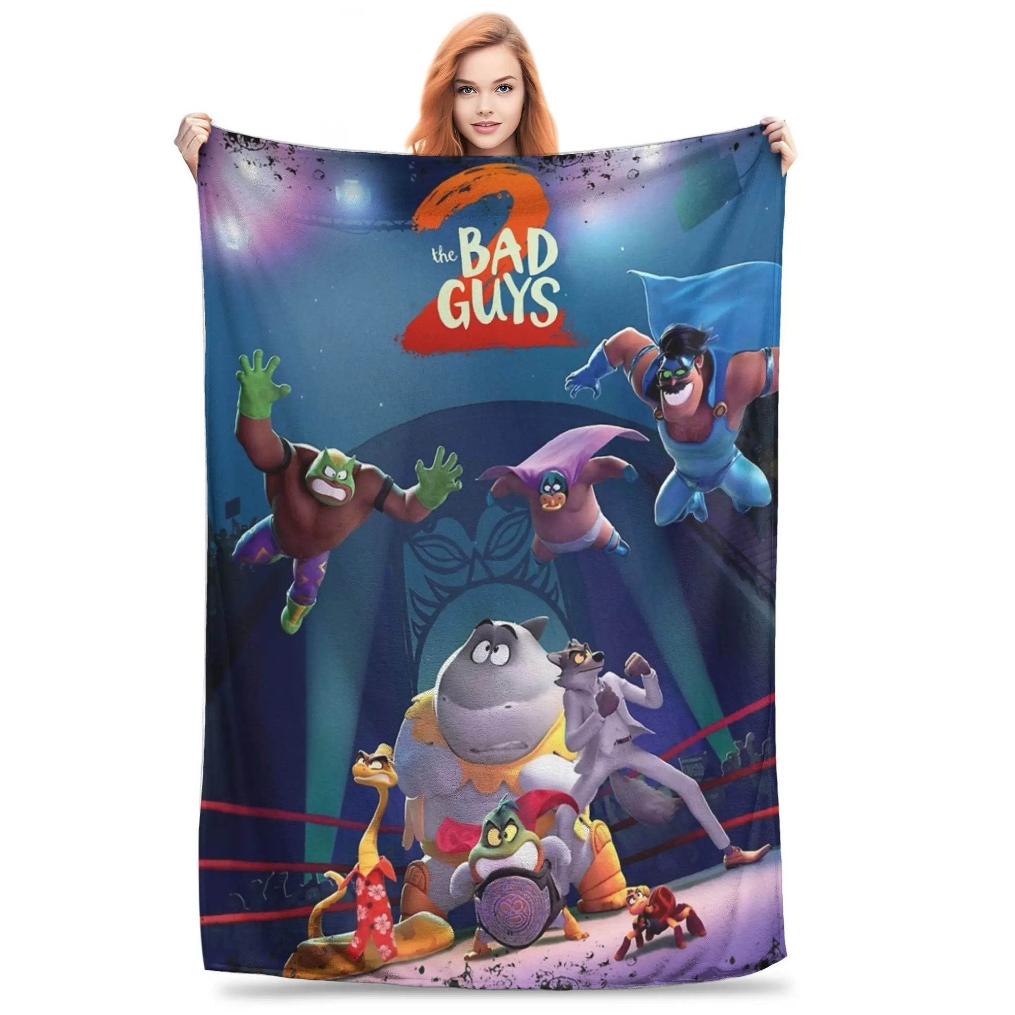 

The Bad Guys 2 Anime movie Blanket Super Soft Cozy Throw Blankets for Couch 50x60 Inch Multiple Sizes Quilt