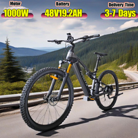 Electric Bike 1000W Motor 48V19.2AH Battery Dual Hydraulic Braking E bike 29-Inch Tires 27-Speed Off-Road Electric Bicycle