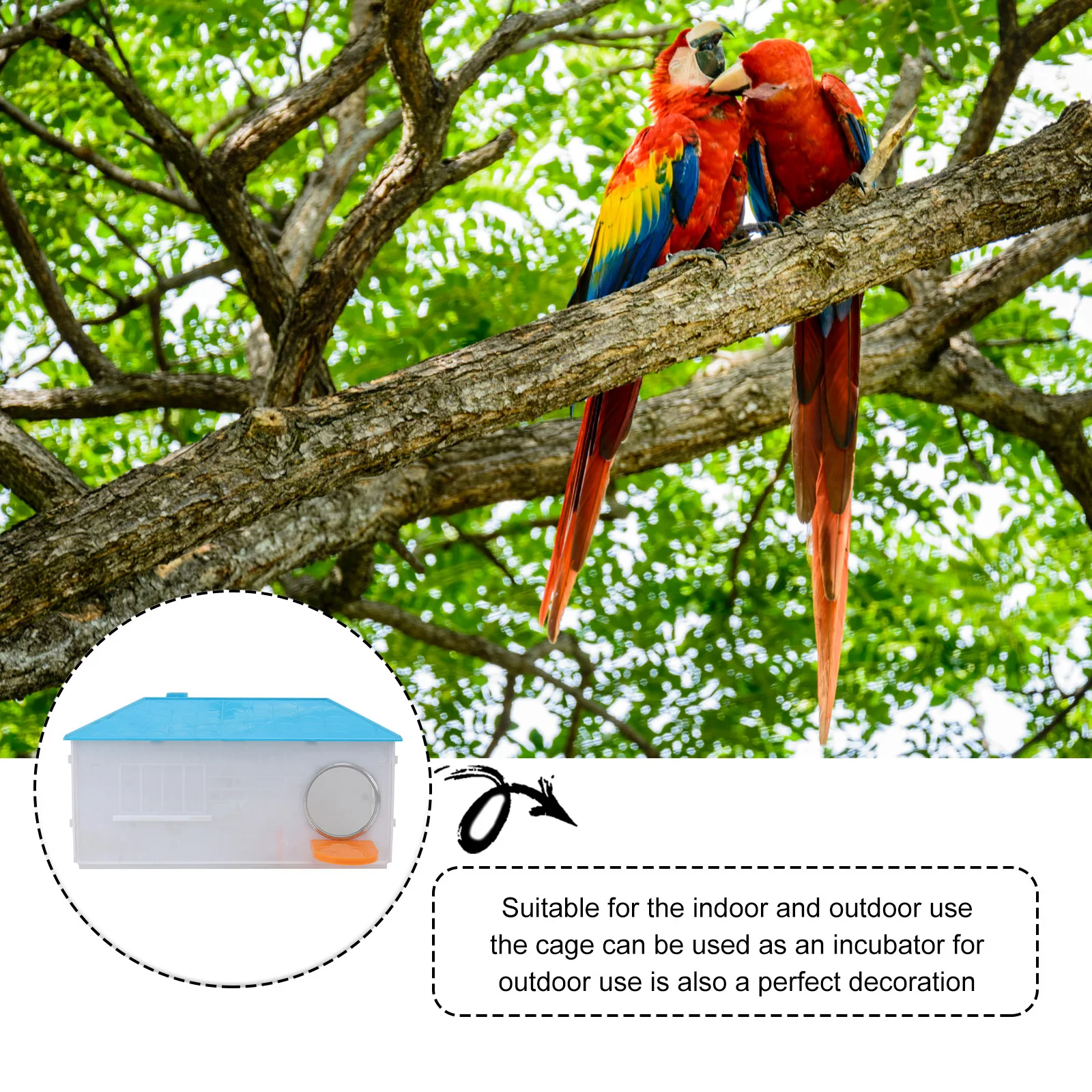 

1Pcs Large Plastic Bird Comfortable Bird Nest Durable Outdoor Pet Breeding Nest Perching Space Birds Perching