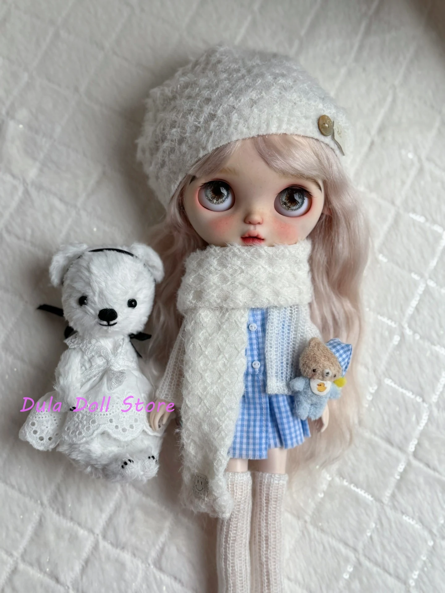 

Dula Doll Clothes for Blythe Snow white scarf hat dress baby suit ob24 ob22 Diandian Azone Licca ICY JerryB 1/6 Doll