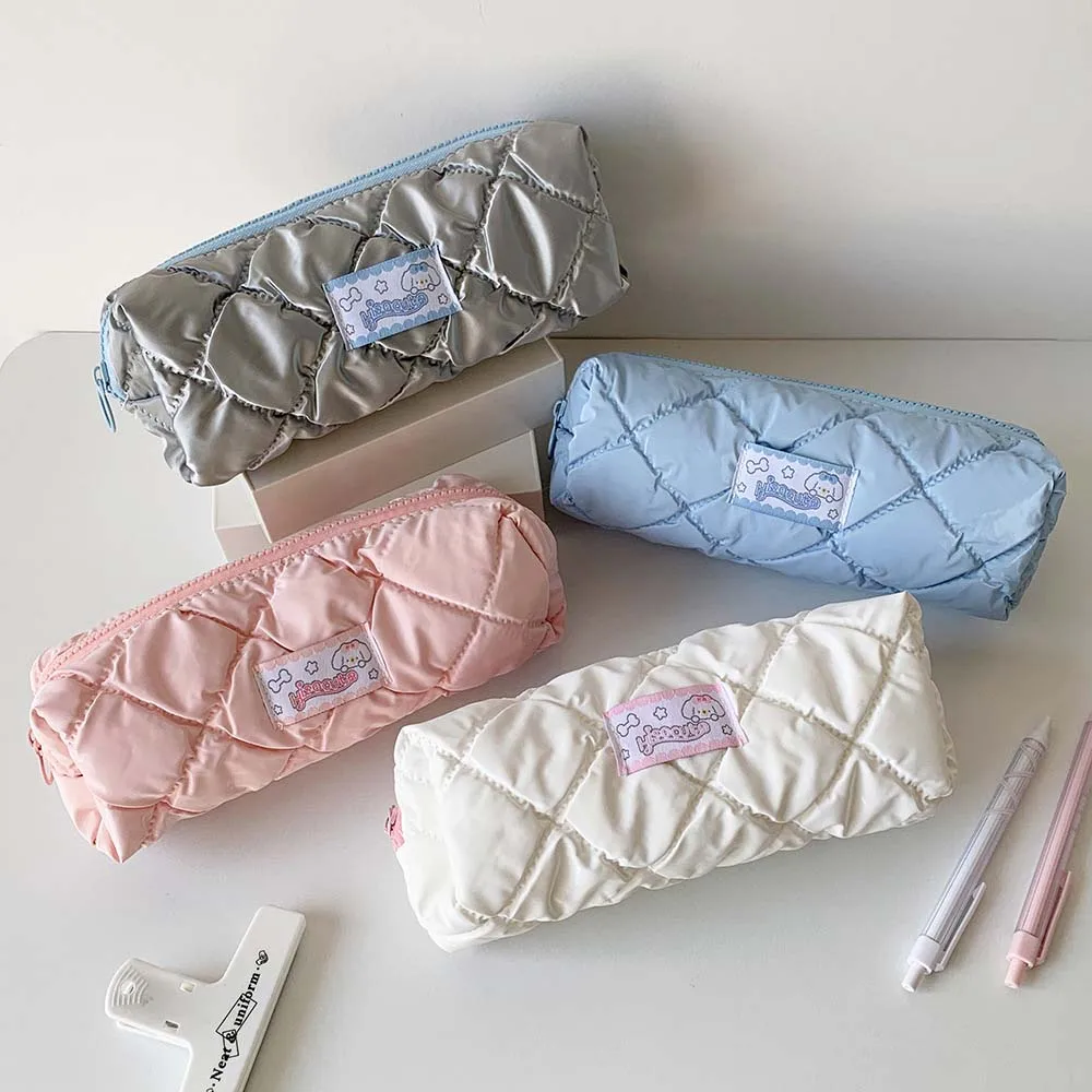 Stationery Organizer Stationery Bag Jewelry Storage Single Layer Large Pen Bag Portable Cream Candy Color Cosmetic Bag