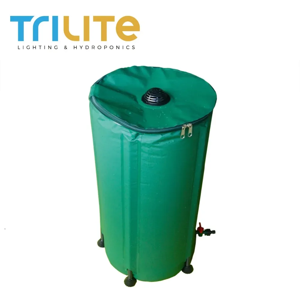 80 Gallon Collapsible Zipper Water Storage Tank Collection Garden Rain Barrel