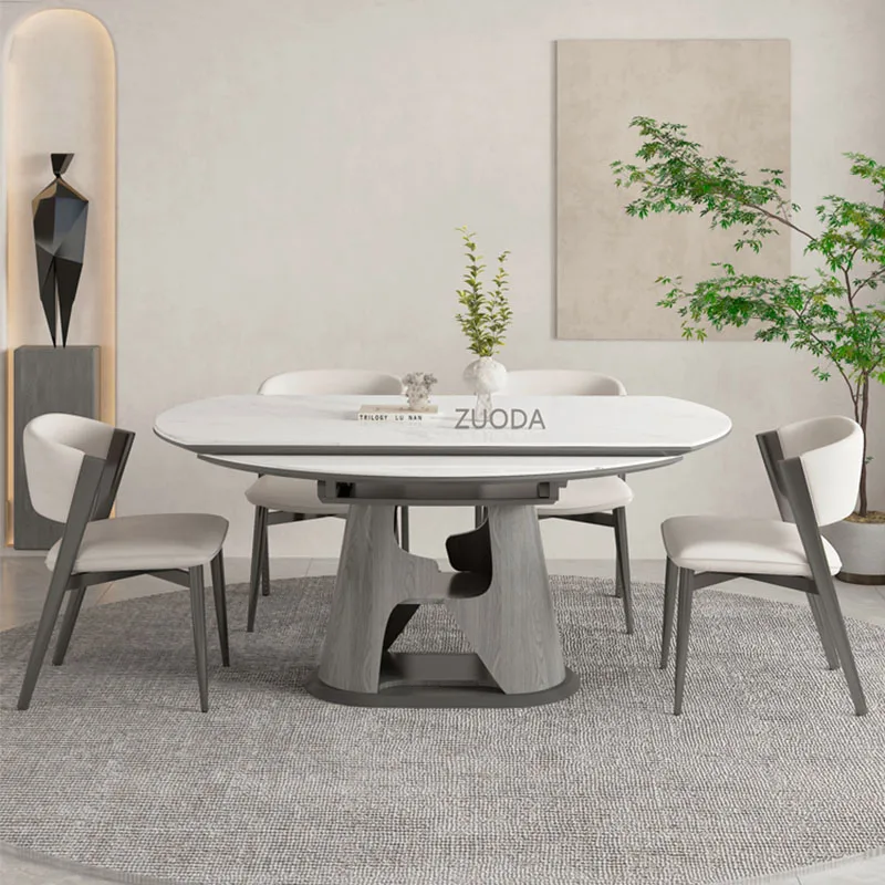 Extendable Restaurant Dining Table Luxury Nordic Serving Kitchen Coffee Tables Apartmen Center Mesas De Comedor Home Furniture