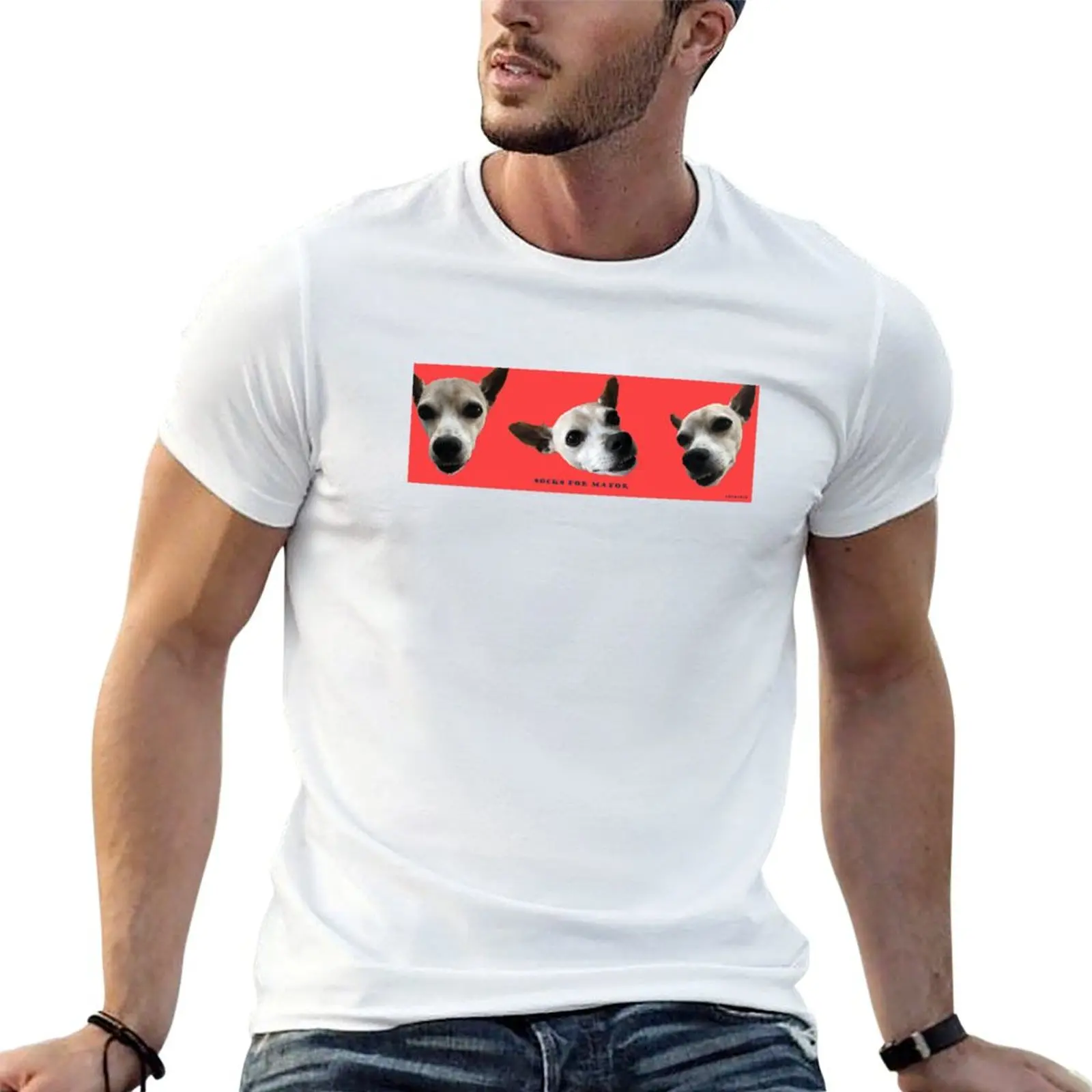 Socks for Mayor - Teef Edition T-Shirt Work Casual Loose Fit T-Shirt