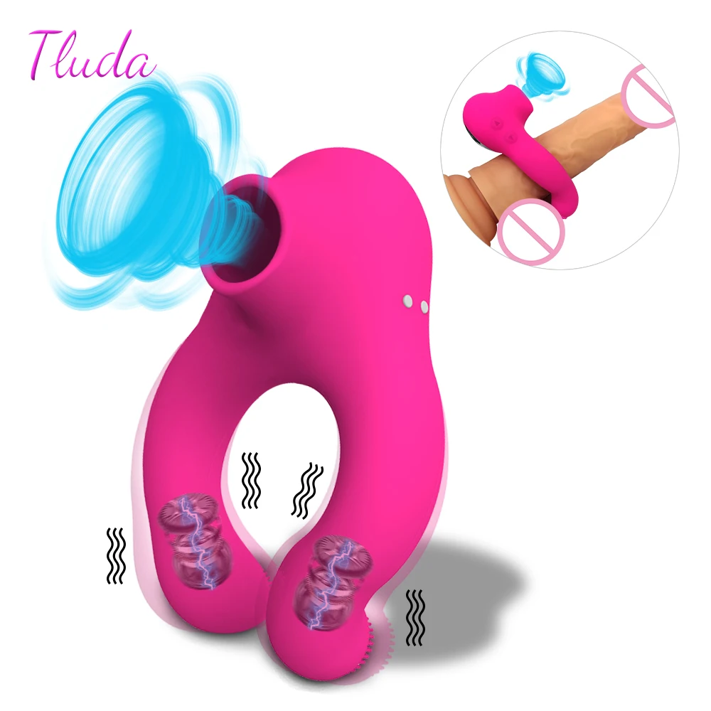 Vibrator Cock Rings Sucking Penis Ring Cockring Sex Toys for Men Couple Rings Penisring Toys for Adults 18 Clitoral Stimulation