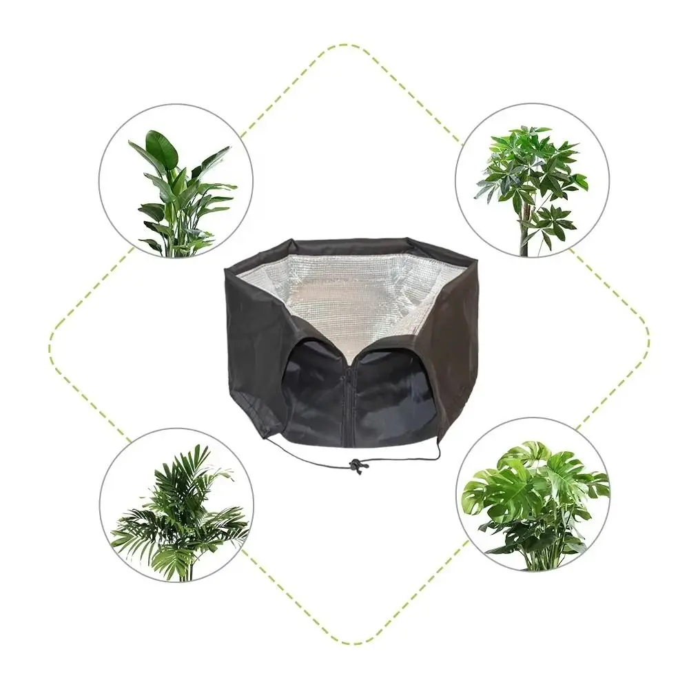 Reusable Plant Protection Cover Oxford Cloth Windproof Plant Antifreeze Cover Coldproof Zipper Drawstring