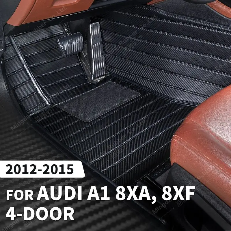 

Custom Carbon Fibre Floor Mats For AUDI A1（4 Doors）2012 2013 2014 2015 Foot Carpet Cover Automobile Interior Accessories