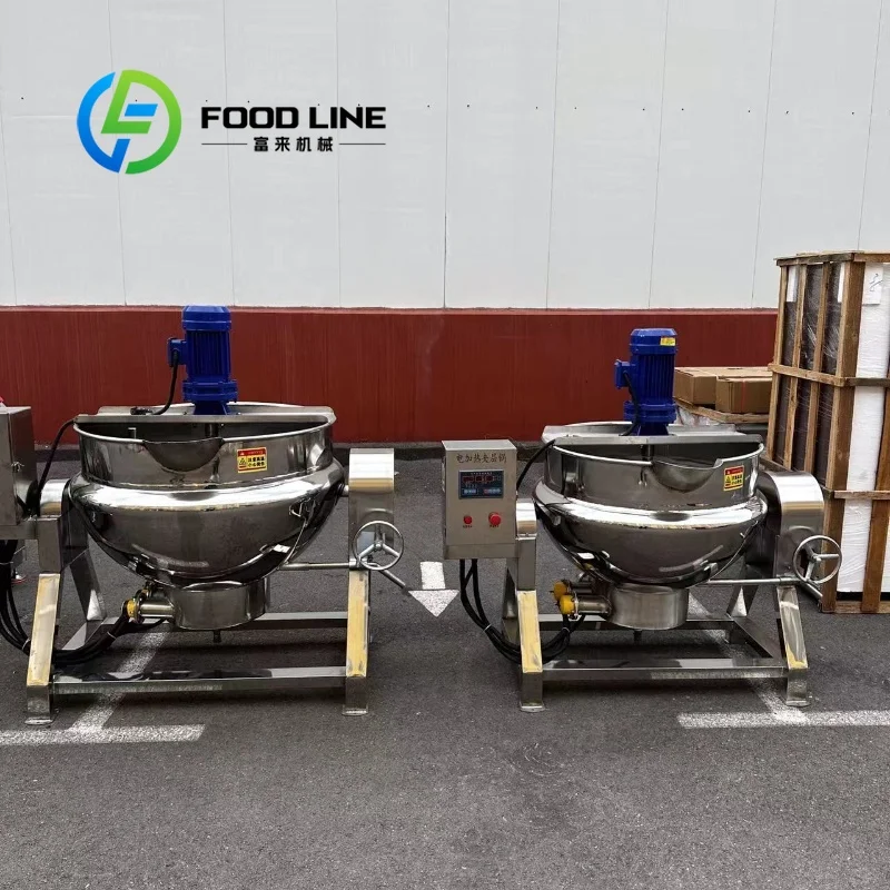 Industrial Electric Heating 500-Liter Double Jacket Cooker Mixer for Syrup Candy Sugar Production Durable Motor Core Component