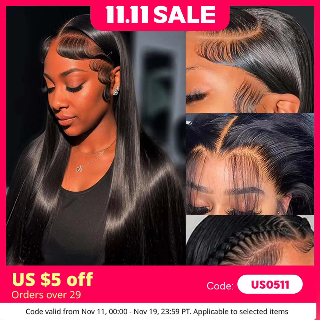 

4X4/13X4/13X6 Straight Lace Front Wigs Human Hair pre plucked Lace Human Hair Wigs Free parts HD Transparent Lace Front Wigs