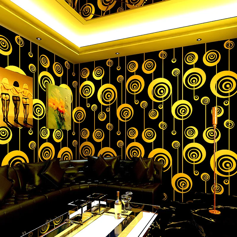 Luxury Gold Foil Wallpaper 3D Embossed Shiny Reflective Wallcovering for Living Room Bedroom Hotel KTV European Style High End D