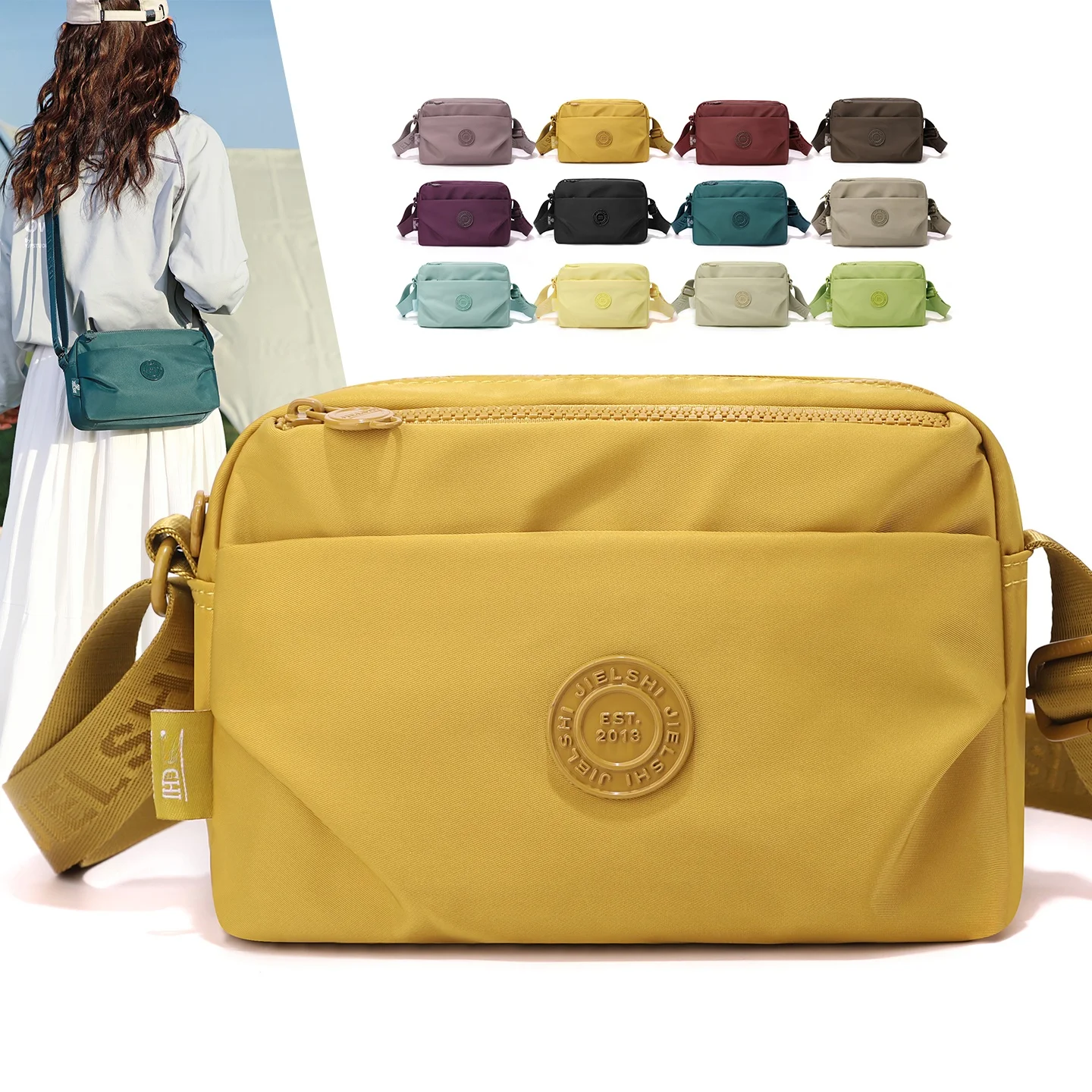 

Водостойкая нейлоновая женская сумка через плечо из бычьей ткани, простой дизайн, сумка на одно плечо для поездок на работу и мобильных телефонов